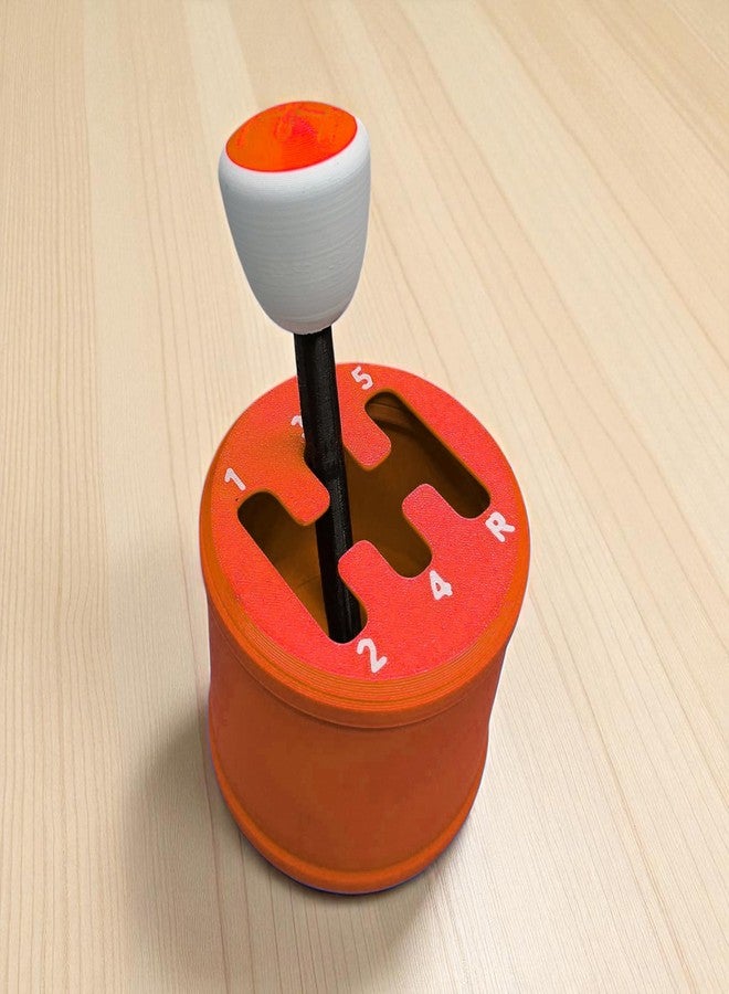 Sentosa Gear Shifter Fidget Toy - Stress Relief Sensory Toy with Realistic Gear Stick Design, Fun Handheld Anxiety Reliever for Focus, Calm & Play (Orange) - Image 2